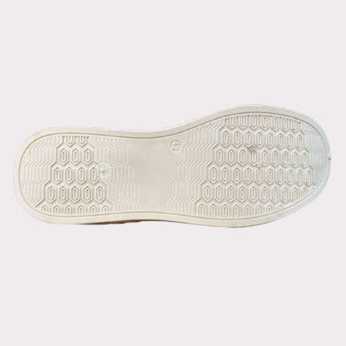 Men's White & Black Slip-On Casual Sneakers