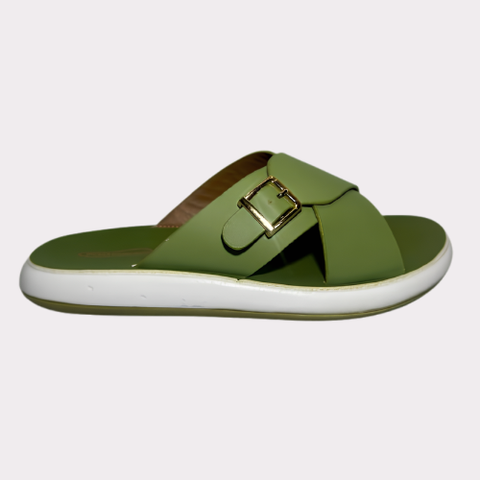Women's Olive Green Slide Sandals – Luma Sole