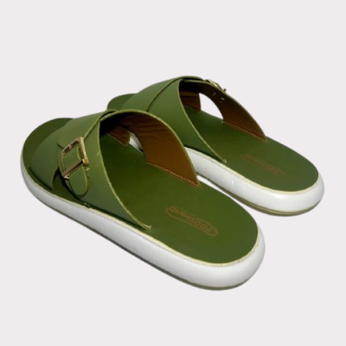Women's Olive Green Slide Sandals – Luma Sole