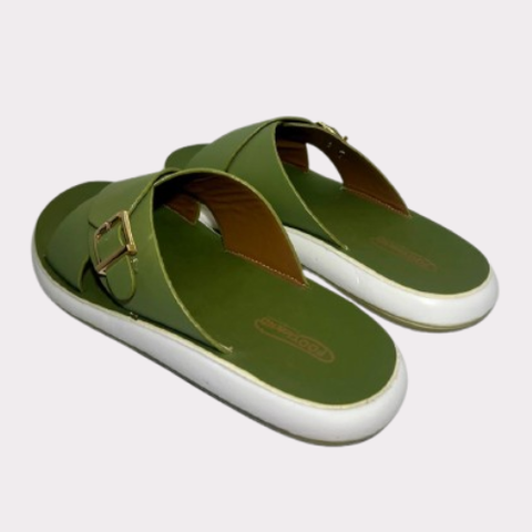 Women's Olive Green Slide Sandals – Luma Sole