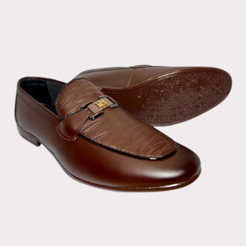 Men's Brown Leather Slip-On Loafers – Luma Sole