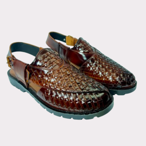 Men's Cutwork Leather Peshawari Chapal – Luma