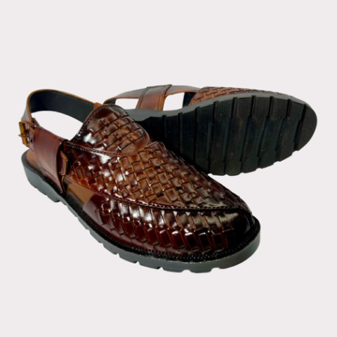 Men's Cutwork Leather Peshawari Chapal – Luma