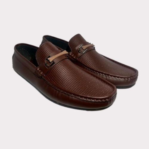 Men's Brown Slip-On Loafers – Casual Dress Shoes
