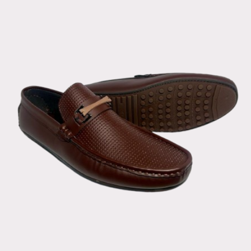 Men's Brown Slip-On Loafers – Casual Dress Shoes