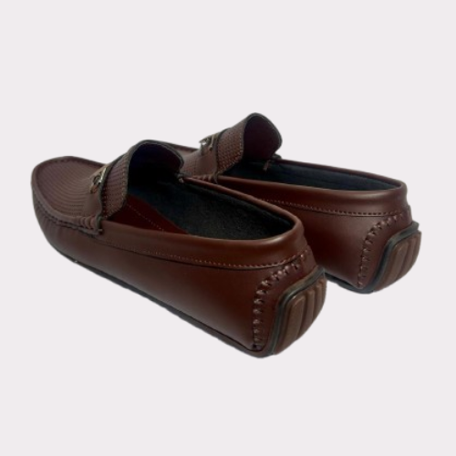 Men's Brown Slip-On Loafers – Casual Dress Shoes