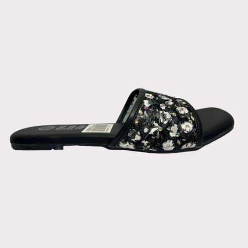 Women's Floral Embellished Slide Sandals