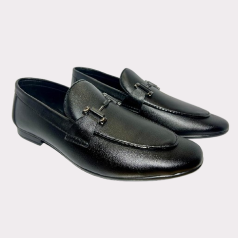Men's Black Leather Loafers – Luma Sole Dress Shoes