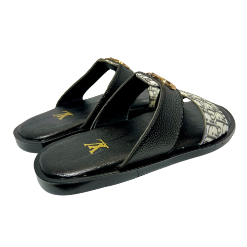 Men's Glossy White Slip-On Slippers