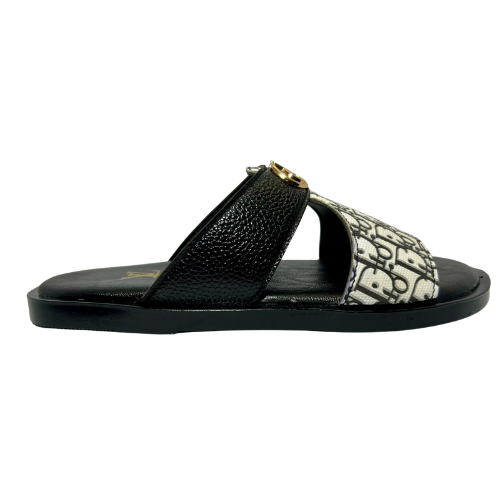 Men's Glossy White Slip-On Slippers